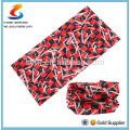 100% poliéster Multifuncional design de cliente esporte bandana lenço sem costura, em estoque